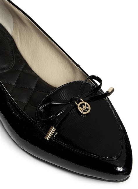 michael kors flats 8 black|Michael Kors genuine leather flats.